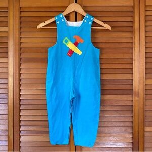 The Bailey Boys Romper Size 3T-4T Toddler Boys Corduroy John John Overalls Tools